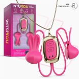   IntoYou Tickly okos, vibrációs bimbócsíptető (pink) (APP-os)