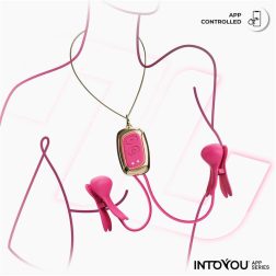   IntoYou Tickly okos, vibrációs bimbócsíptető (pink) (APP-os)