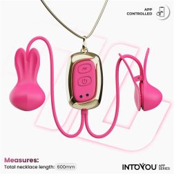   IntoYou Tickly okos, vibrációs bimbócsíptető (pink) (APP-os)