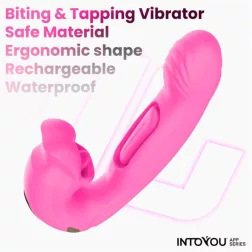   IntoYou – Bimby okosvibrátor mozgó szárrésszel, szájas csiklóizgatóval (pink, APP-os)
