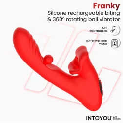   Intoyou – Franky okos klitoriszágas vibrátor G-pont stimuláló forgógolyóval (APP-os)