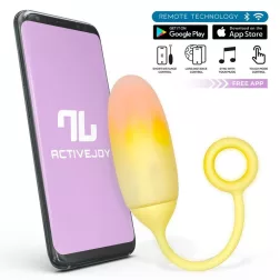 IntoYou – vibrációs tojás (APP-os) (sárga)