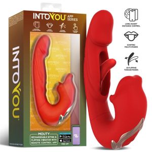 IntoYou Mouty vibrátor, mozgó szárrésszel és csiklóizgatóval (APP-os)