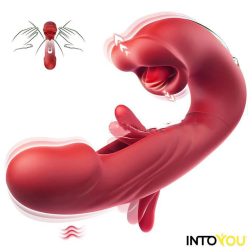   IntoYou Mouty vibrátor, mozgó szárrésszel és csiklóizgatóval (APP-os)