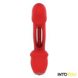   IntoYou Mouty vibrátor, mozgó szárrésszel és csiklóizgatóval (APP-os).