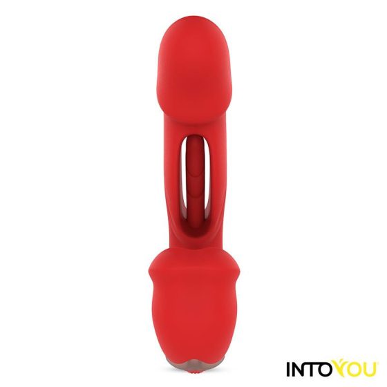 IntoYou Mouty vibrátor, mozgó szárrésszel és csiklóizgatóval (APP-os).