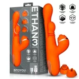   IntoYou - Ethan vibrátor, 360º-os G-pont masszírozóval, pulzációs csiklóággal (narancssárga)