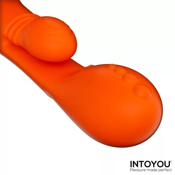 IntoYou - Ethan vibrátor, 360º-os G-pont masszírozóval, pulzációs csiklóággal (narancssárga)