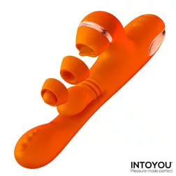   IntoYou - Ethan vibrátor, 360º-os G-pont masszírozóval, pulzációs csiklóággal (narancssárga)