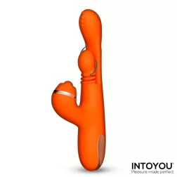   IntoYou - Ethan vibrátor, 360º-os G-pont masszírozóval, pulzációs csiklóággal (narancssárga)