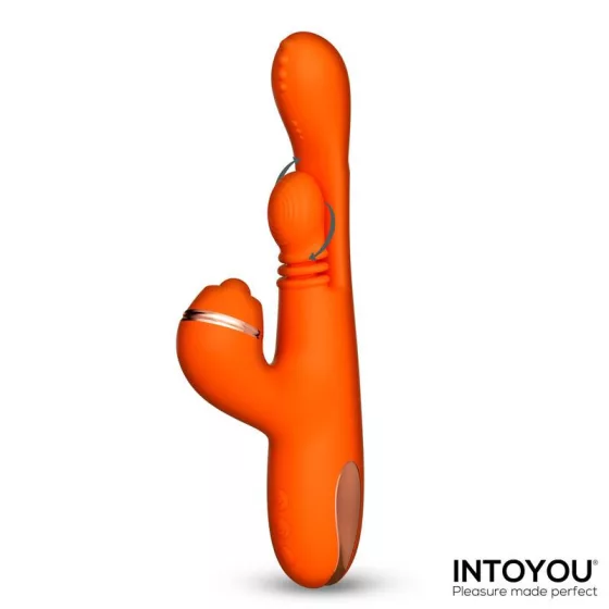 IntoYou - Ethan vibrátor, 360º-os G-pont masszírozóval, pulzációs csiklóággal (narancssárga)
