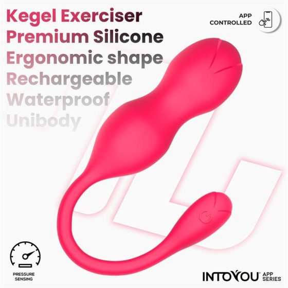 IntoYou Kyra okos vibrációs gésagolyó nyomásérzékelővel (pink) (APP-os)