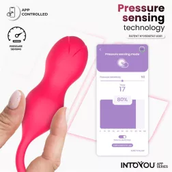   IntoYou – Kyra okos vibrációs gésagolyó nyomásérzékelővel (rózsaszín) (APP-os)