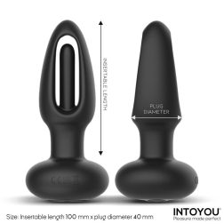   IntoYou Sasha análvibrátor mozgó betéttel, távirányítóval (fekete)