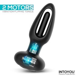   IntoYou Sasha análvibrátor mozgó betéttel, távirányítóval (fekete)
