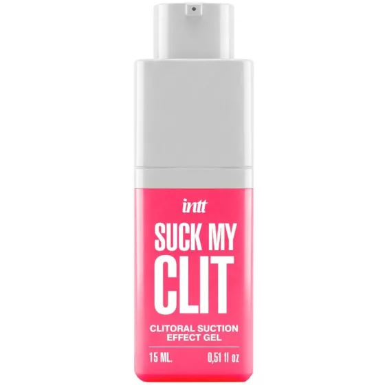 INTT – Suck My Clit! szívó érzést keltő stimuláló gél hölgyeknek, eperillatú (15 ml) 