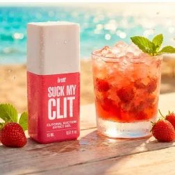   INTT – Suck My Clit! szívó érzést keltő stimuláló gél hölgyeknek, eperillatú (15 ml) 