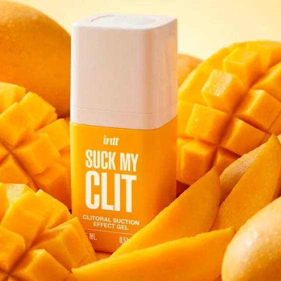 INTT – Suck My Clit! szívó érzést keltő stimuláló gél hölgyeknek, mangóillatú (15 ml) 