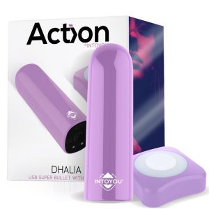 Action Dhalia ultra erős minivibrátror, távirányítóval (lila)