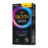   Skyn Excitation 10+4 db latex mentes, rücskös óvszer, hűsítő hatással