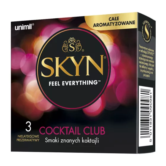Skyn Cocktail izesített, latex mentes óvszer (3 db)