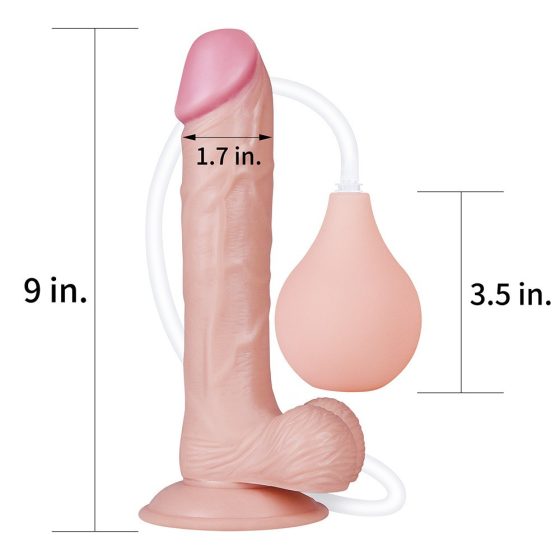 LoveToy Squirt Extreme 9" spriccelő dildó (23 cm)