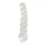   Glass Romance hajlított gömbös dildó üvegből (áttetsző)