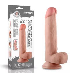   LoveToy – Sliding-Skin realisztikus bőrös dildó (19,8 cm, 8")