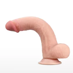   LoveToy – Sliding-Skin realisztikus bőrös dildó (22,6 cm, 9")