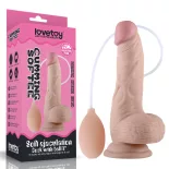 LoveToy – 8" puha, spriccelő herés dildó (20 cm)