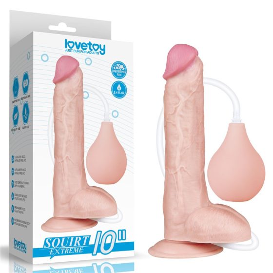 LoveToy Squirt Extreme 10" spriccelő dildó (25 cm)