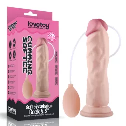 LoveToy – 8,5" puha spriccelő dildó (21 cm)