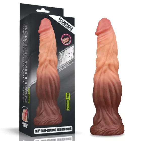 Nature Cock – dupla rétegű, szilikon dildó (9,5")