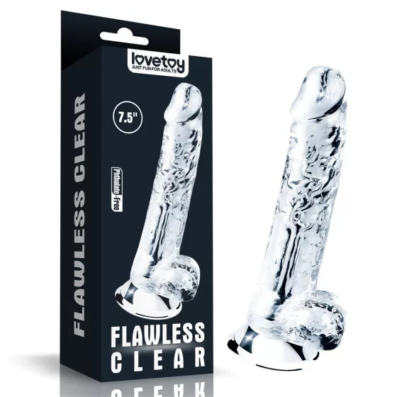 LoveToy – Flawless tapadótalpas dildó (7,5")