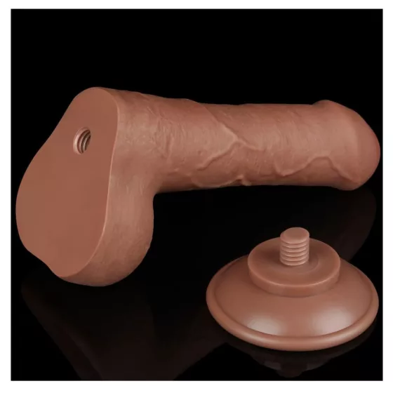 LoveToy – Sliding-Skin realisztikus világosbarna bőrös dildó (17,8 cm, 7")