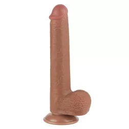   LoveToy – Sliding-Skin realisztikus világosbarna bőrös dildó (22,6 cm, 9")