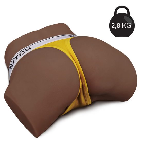 LoveToy Streetgirl's Sensation Pulse III. maszturbátor - szívó, vibrációs funkcióval (barna bőrszín)