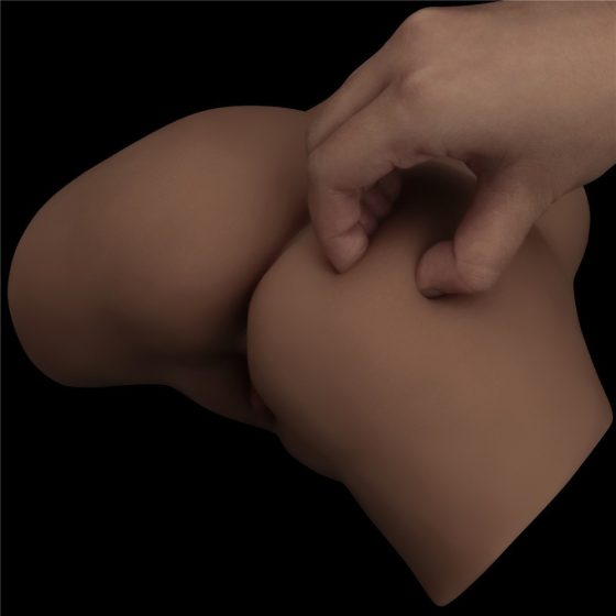 LoveToy Streetgirl's Sensation Pulse III. maszturbátor - szívó, vibrációs funkcióval (barna bőrszín)