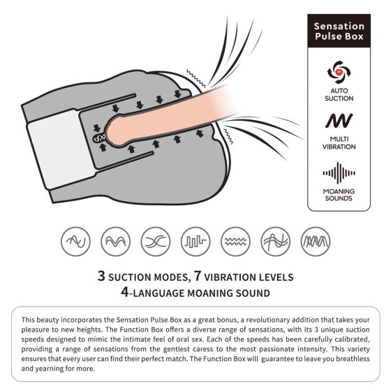 LoveToy Streetgirl's Sensation Pulse III. maszturbátor - szívó, vibrációs funkcióval (barna bőrszín)