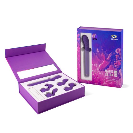 Otouch Magic Stick S1 Plus vibrátor + 4 db klitorisz izgató feltét (lila).