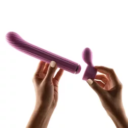   Otouch – Magic Stick S1 Plus vibrátor + 4 db klitorisz izgató feltét (rózsaszín).