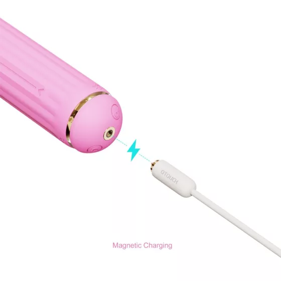 Otouch Magic Stick S1 Plus vibrátor + 4 db klitorisz izgató feltét (rózsaszín).