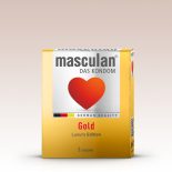 Masculan Gold arany színű, vanília illatú óvszer (3 db)