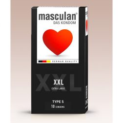 Masculan XXL fekete színű, kissé nagyobb méretű óvszer (3 db)