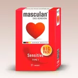 Masculan – Sensitive, extravékony óvszer (21 db)
