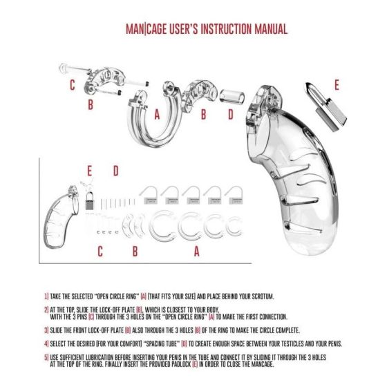 Man Cage No.02 péniszlakat (fekete)