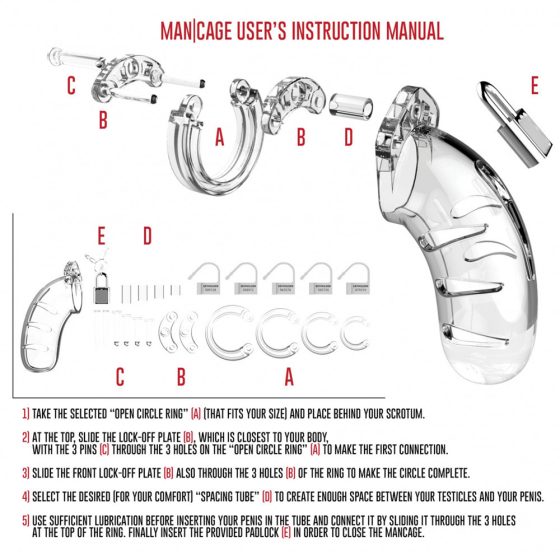 Man Cage No.03 péniszlakat (áttetsző)