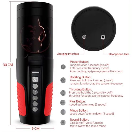 Migyy Servant Of Love fel-le mozgó, pörgő-forgó maszturbátor, hanghatással.
