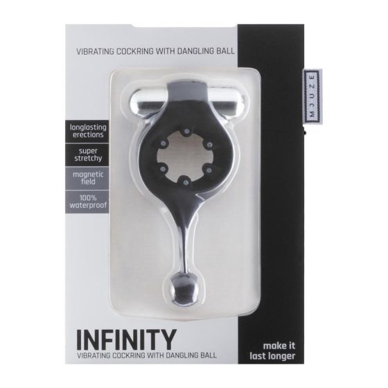 Infinity vibrációs péniszgyűrű, stimuláló fém golyóval.