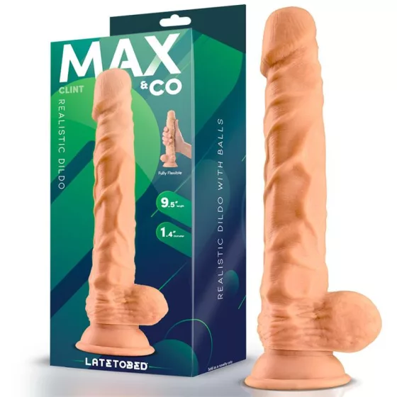 Max & Co – Clint realisztikus, tapadótalpas dildó (24 cm)
